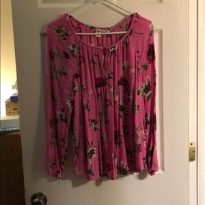 Pink flowered tunic.